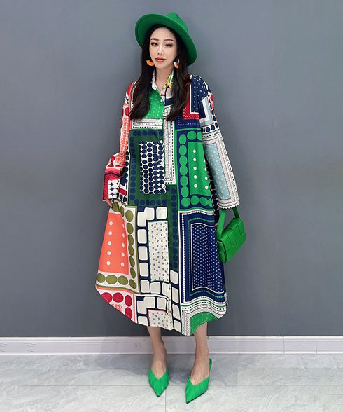 Panel Print Dress